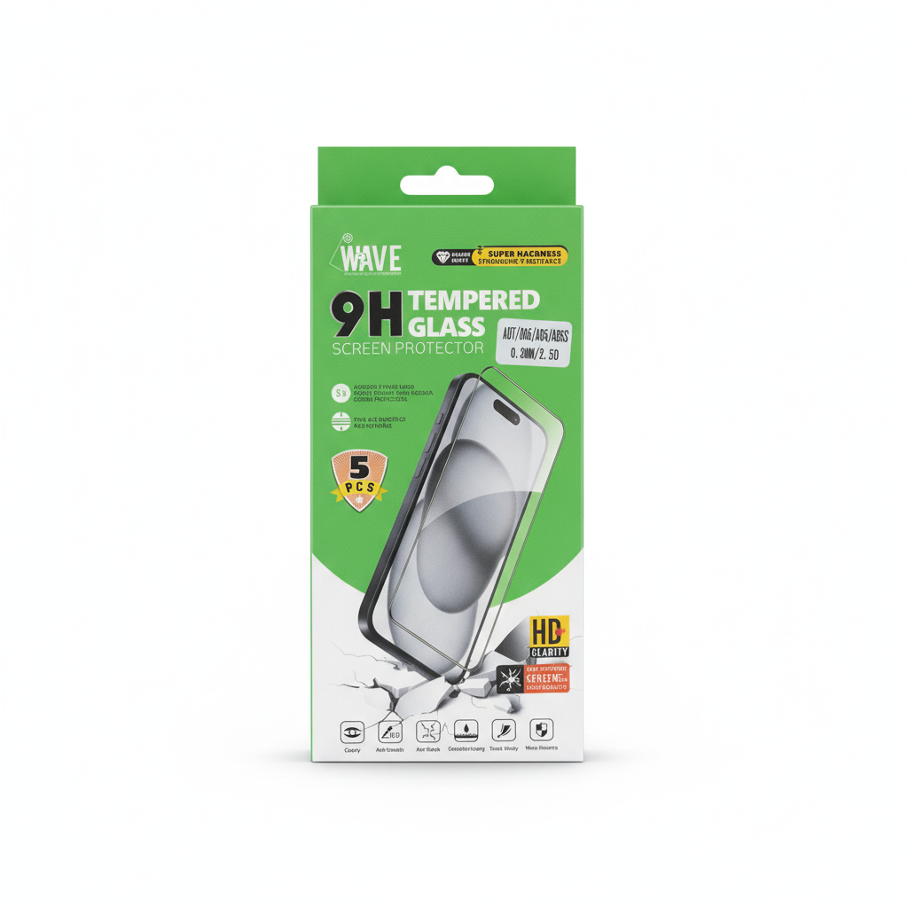 Verre trempé WAVE 9H (lot de 5) Samsung A05 / A05s / A06 / A07